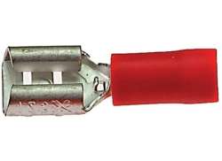 Bofix AMP Konektor Plaski Kobiece 6.3mm - Czerwony (1)