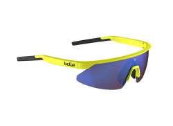 Bollé Micro Edge Cycling Glasses Brown Blue - Matt Acid Yell