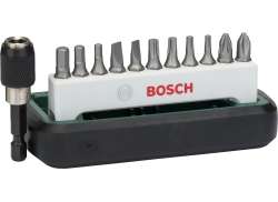 Bosch Bitsats 12-Delar TX/Kedjeringskydd/Plus/INB - Silver/Gr&ouml;n