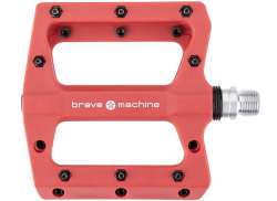 Brave Dirt 2 Pedals 9/16 Nylon Platform - Red