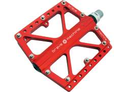 Brave Freeride Extreme Pedaly Platform Aluminium - Czerwony