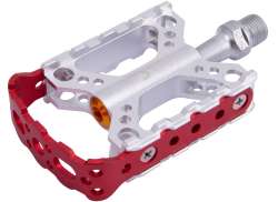 Brave Pedal Platform Alluminio - Argento/Rosso