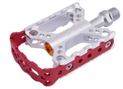 Brave Pedal Platform Alluminio - Argento/Rosso