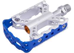 Brave Pedal Platform Aluminium - Silber/Blau