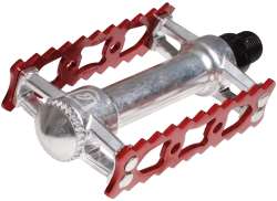 Brave Race Pedal Aluminium - Bl&aring;/R&ouml;d