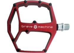 Brave Solid Pedals Platform Aluminum - Red