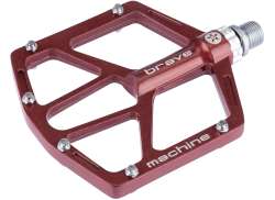Brave Superthin Pedalen Platform Aluminium - Rood