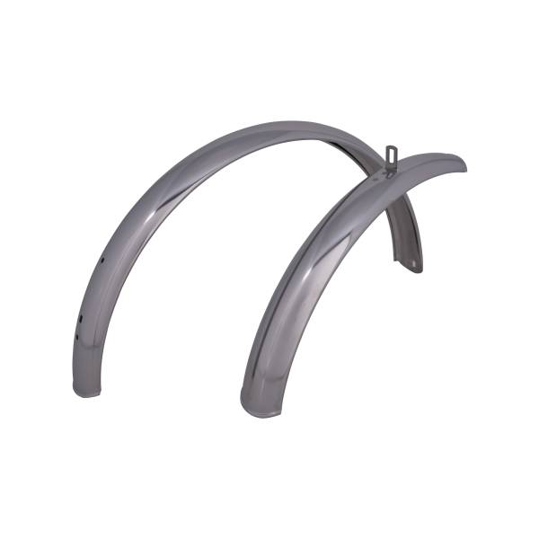 Garde-boue Métal BÜCHEL Pour Vélo Adulte - Noir, Largeur 45 Mm, Taille 27"/28", Forme Boîte, Sans Trou De Frein