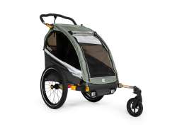 Burley D'Lite X 单 自行车拖车 1-儿童 - Sage 绿色/灰色