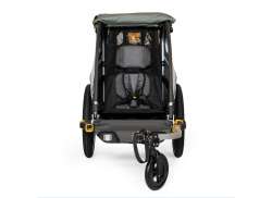 Burley D'Lite X Jednotlivý Vozík Za Kolo 1-Dítě - Sage Zelená/&Scar