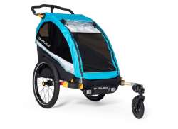 Burley Dlite X Single Childrens Cart 1-Child - Blue/Black