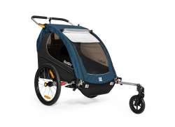 Burley Encore X 自行车拖车 2-儿童 - 太平洋 蓝色/黑色