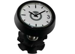 by.Schulz A-Head Plug 1 1/8 With Clock - Black