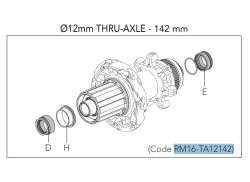 Campagnolo Conversão Kit Ø12/142mm Para. Fulcrum - Prata