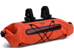 Capsuled Handlebar Bag 7L Waterproof Straps - Orange Rust