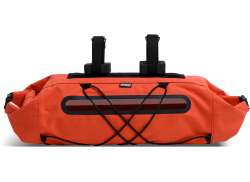 Capsuled Handlebar Bag 7L Waterproof Straps - Orange Rust