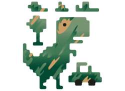 Catarifrangente Berlin Adesivo T-Rex - Mimetico Verde