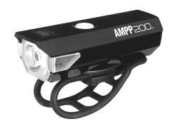 Cateye AMPP200 ヘッドライト LED バッテリー - ブラック