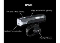 Cateye AMPP800 Headlight LED Battery USB - Black