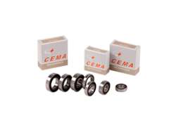 Cema 6201 Kullager 12 x 32 x 10mm St&aring;l - Silver