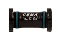 Cema Bottom Bracket Adapter FSA386 30mm Inox - Black