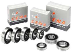 Cema Inox-Keramisk Lagre 9 x 17 x 5mm - S&oslash;lv