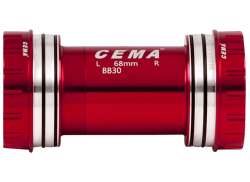 Cema Interlock Acier Inoxydable BB30 Adaptateur Shimano - Rouge