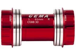 Cema Interlock 不锈钢 OSBB 适配器 Sram GXP - 红色