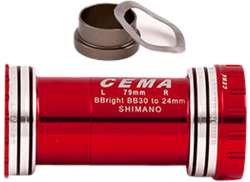 Cema Interlock Ceramic BB30A Adapter Sram GXP - Red