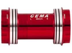 Cema Interlock Ceramic OSBB Adapter Shimano - Red