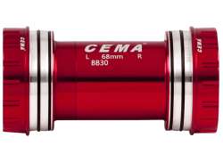 Cema Interlock Inox BB30 Adapter Shimano - Red