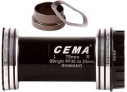 Cema Interlock Keramik BBright46 Adapter Shimano - Sort