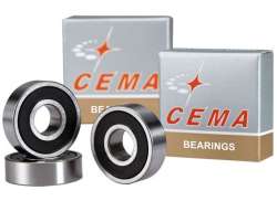 Cema R6 Staal Wiellager 9.525 x 22.225 x 7.142mm - Zilver