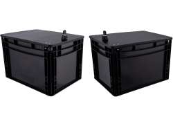 Chike EuroBox Left And Right With Lid - Black