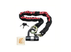 Citycat Starry Cha&icirc;nes Antivol 120cm - Noir/Rouge