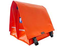 Clarijs XL Dobbel Sykkelveske 46L PVC - Oransje