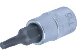 Condor 14033 Enchufe 1/4" 37mm Torx T15 - Plata/Negro