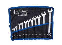 Condor 35 링/스패너 세트 6-22mm 35/8T 12-부품 - 실버