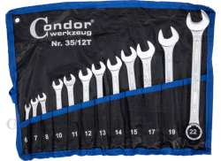 Condor 35 Ring/Skrunøkkelsett 6-22mm 35/8T 12-Deler - Sølv