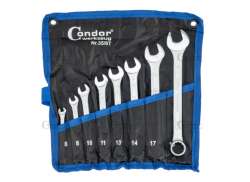 Condor 35 Ring/Spanner Set 8-19mm 35/8T 8-Parts - Silver