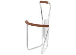 Contec Bottle Cage Retro Classic with Leather Alu Silver