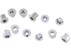 Contec C.Nut Kettingbladbout 4-Arm Pour. 3V Manivelles - Argent (4)