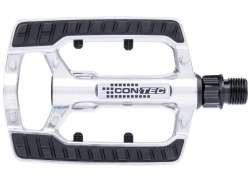 Contec Cruzador 2.0 Pedal 9/16" Anti-Derrapar - Prata/Preto