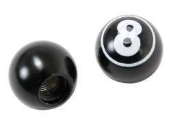 Contec デコレーション バルブ キャップ 8 Ball Alu ブラック (2)