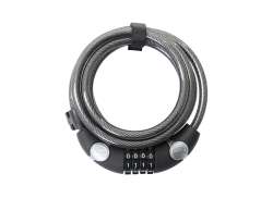 Contec Digit Cable Lock EcoLoc &Oslash;10x1850mm with Holder Black
