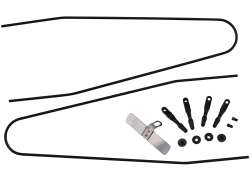 Contec フェンダー ステー セット 20" 用. スプラッシュ 保護する - ブラック