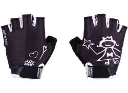 Contec Girly Childrens Gloves Short Black/White - Size M (