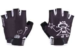 Contec Girly Childrens Gloves Short Black/White - Size S (