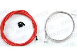 Contec Neo Stop + Brake Cable Set Ø1.5mm Front/Rear - Red