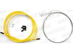 Contec Neo Stop + Brake Cable Set Ø1.5mm Front/Rear - Yellow